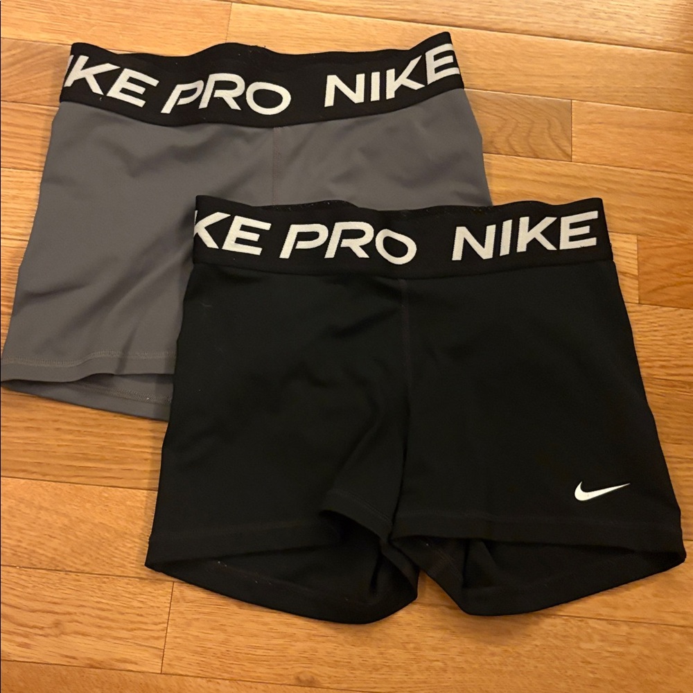 Nike Pro Black and Gray Shorts Trio